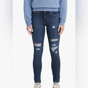 NWOT Size 0 Levis 711 Skinny Dark Wash Jeans